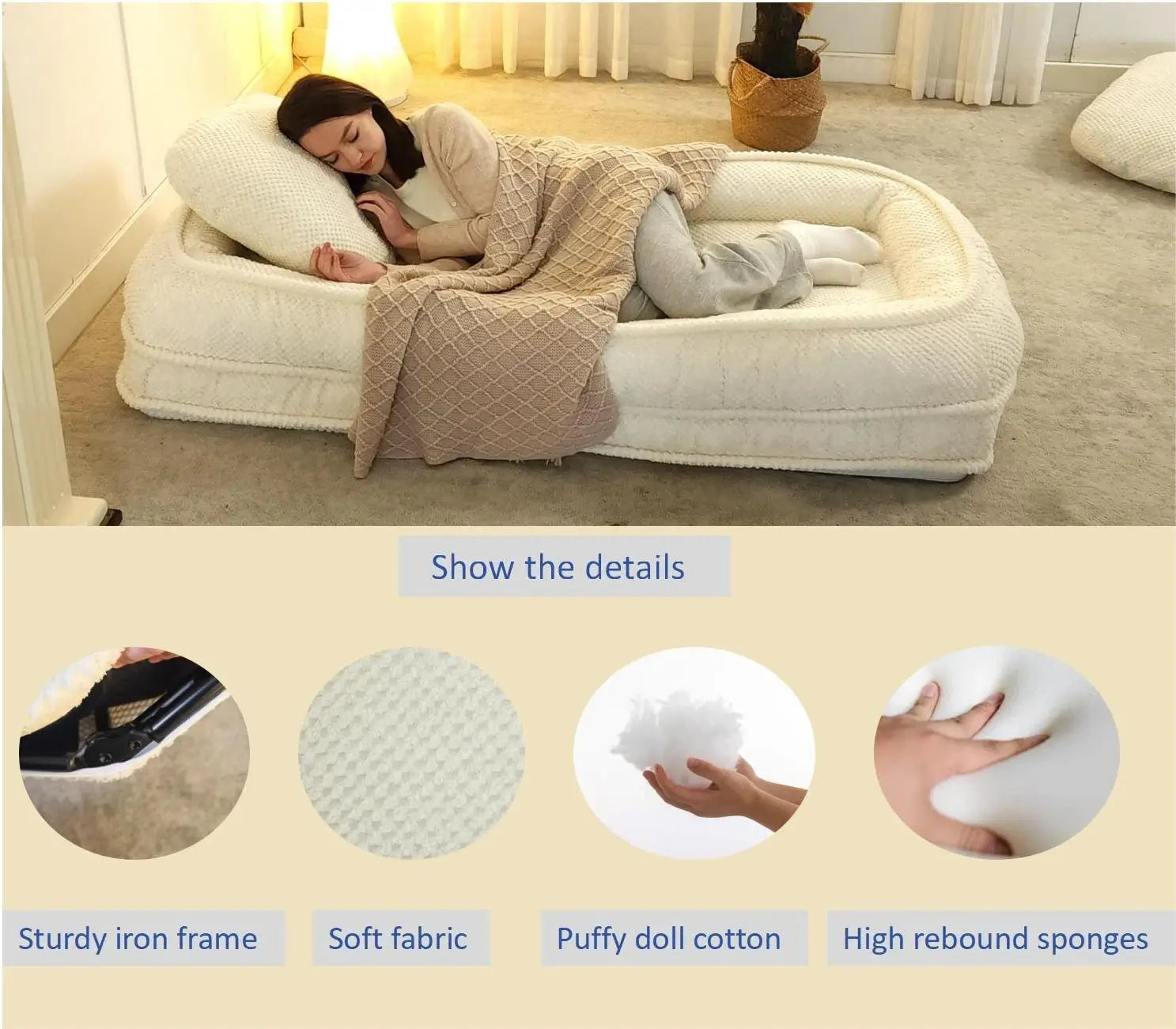 Foldable Human Dog Bed