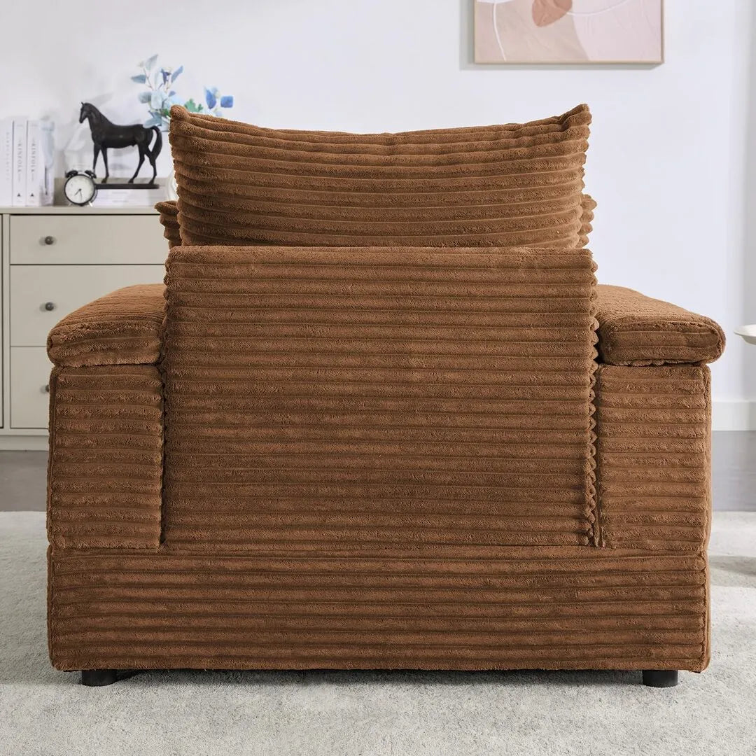 Oversized Chaise Chair Indoor with Ottoman