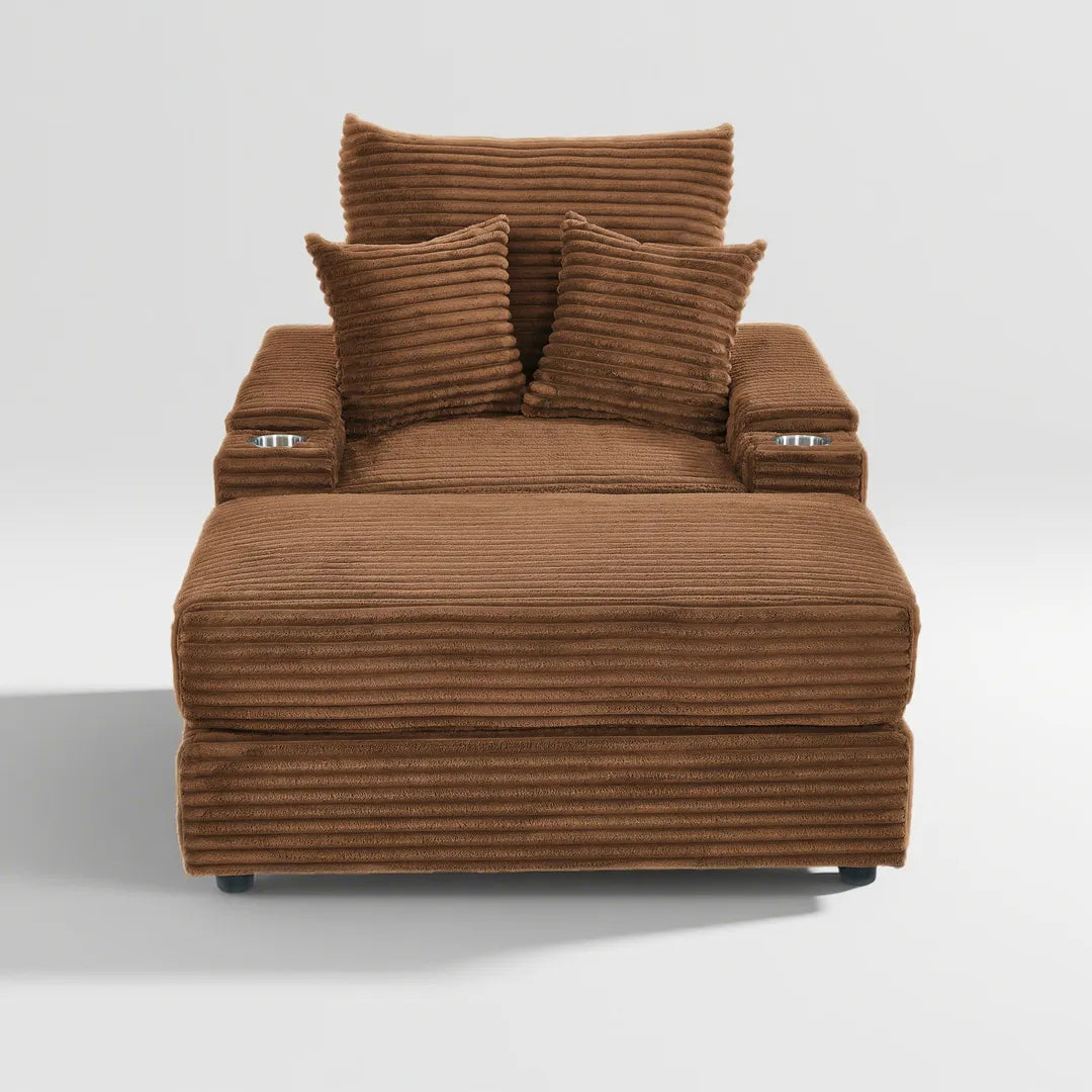 Oversized Chaise Chair Indoor with Ottoman