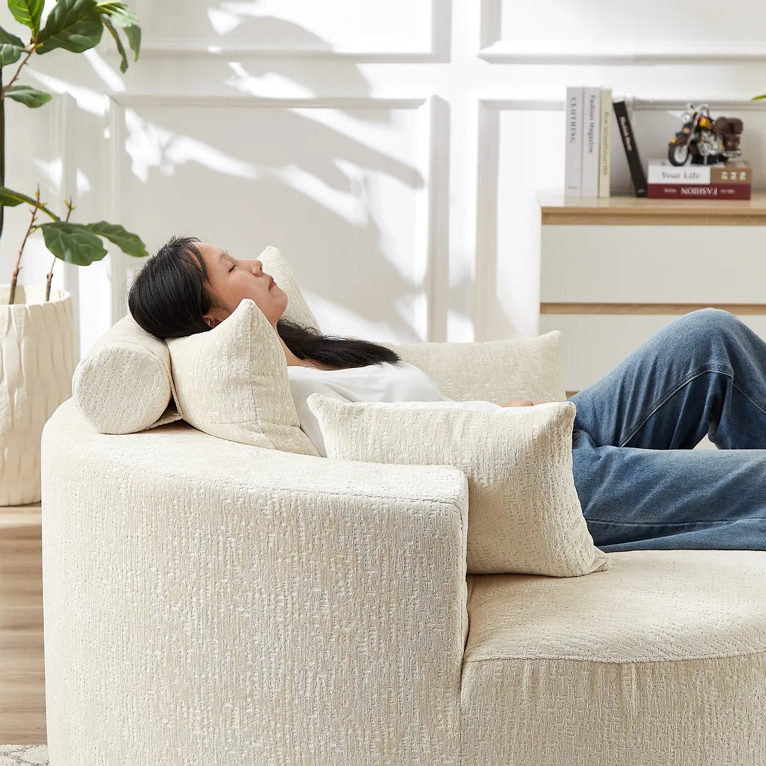 55" Oversized Round Chair Single Sofa