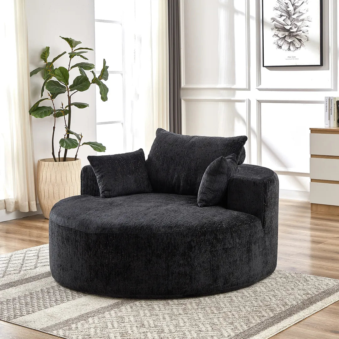 55" Oversized Round Chair Single Sofa