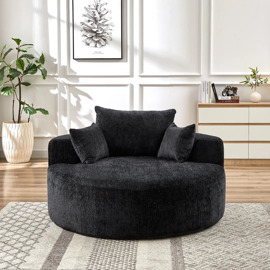 55" Oversized Round Chair Single Sofa