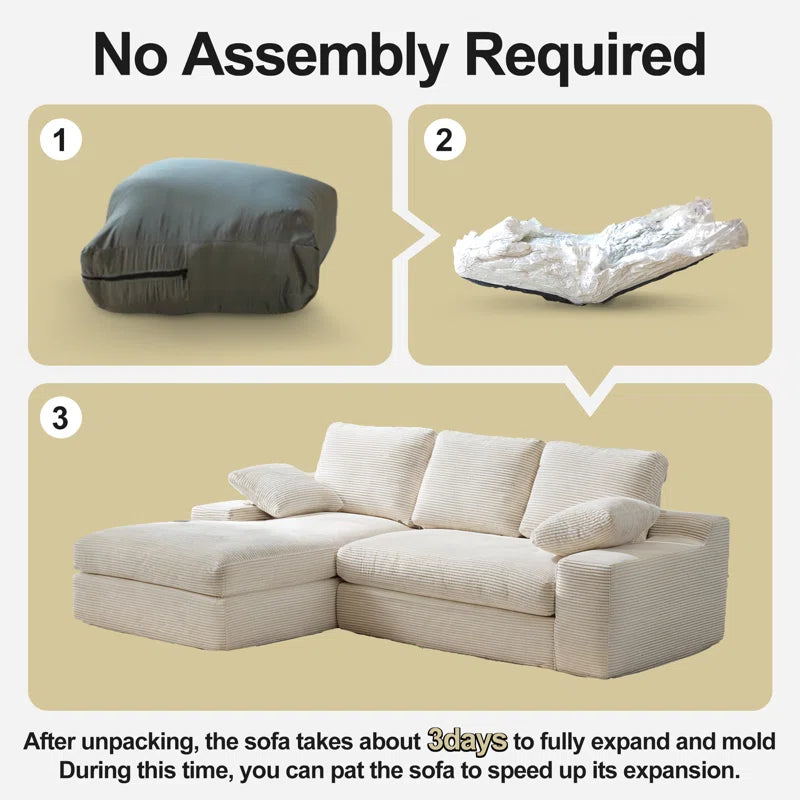 Compressed Packaging Sectional Sofa