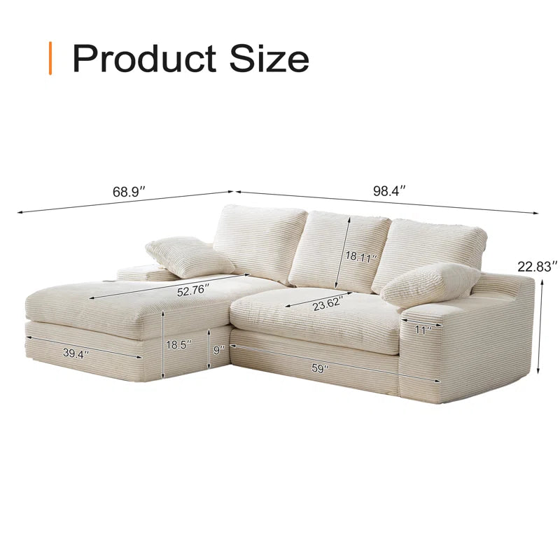 Compressed Packaging Sectional Sofa