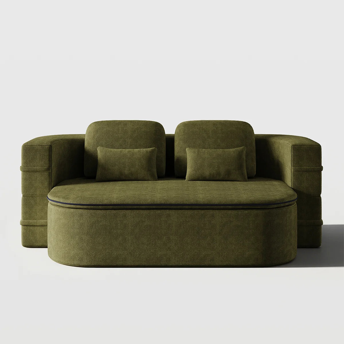 75" Full Size Folding Sofa Bed with Blanket
