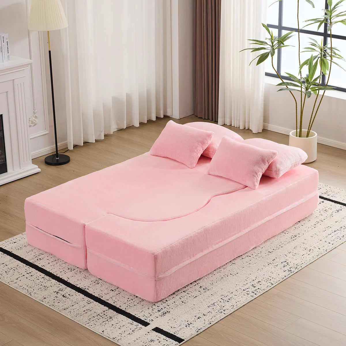 King Size Curved Foldable Sofa Bed