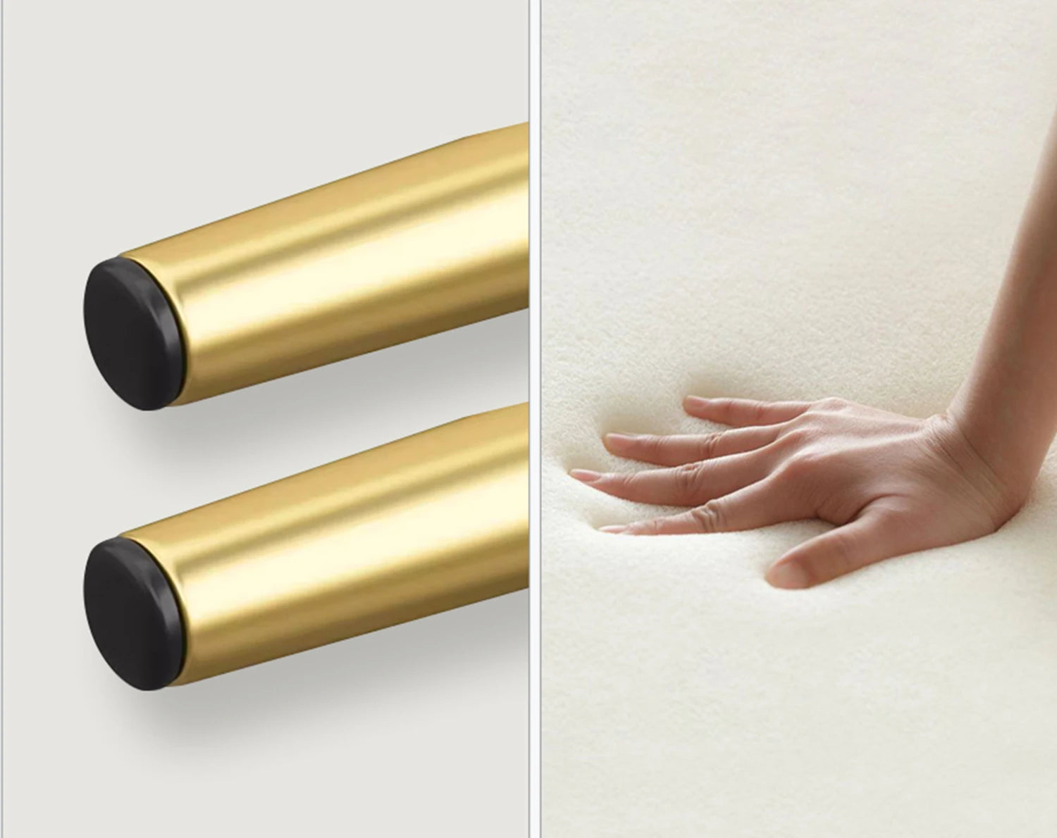Stable Metal Legs with Floor Protection