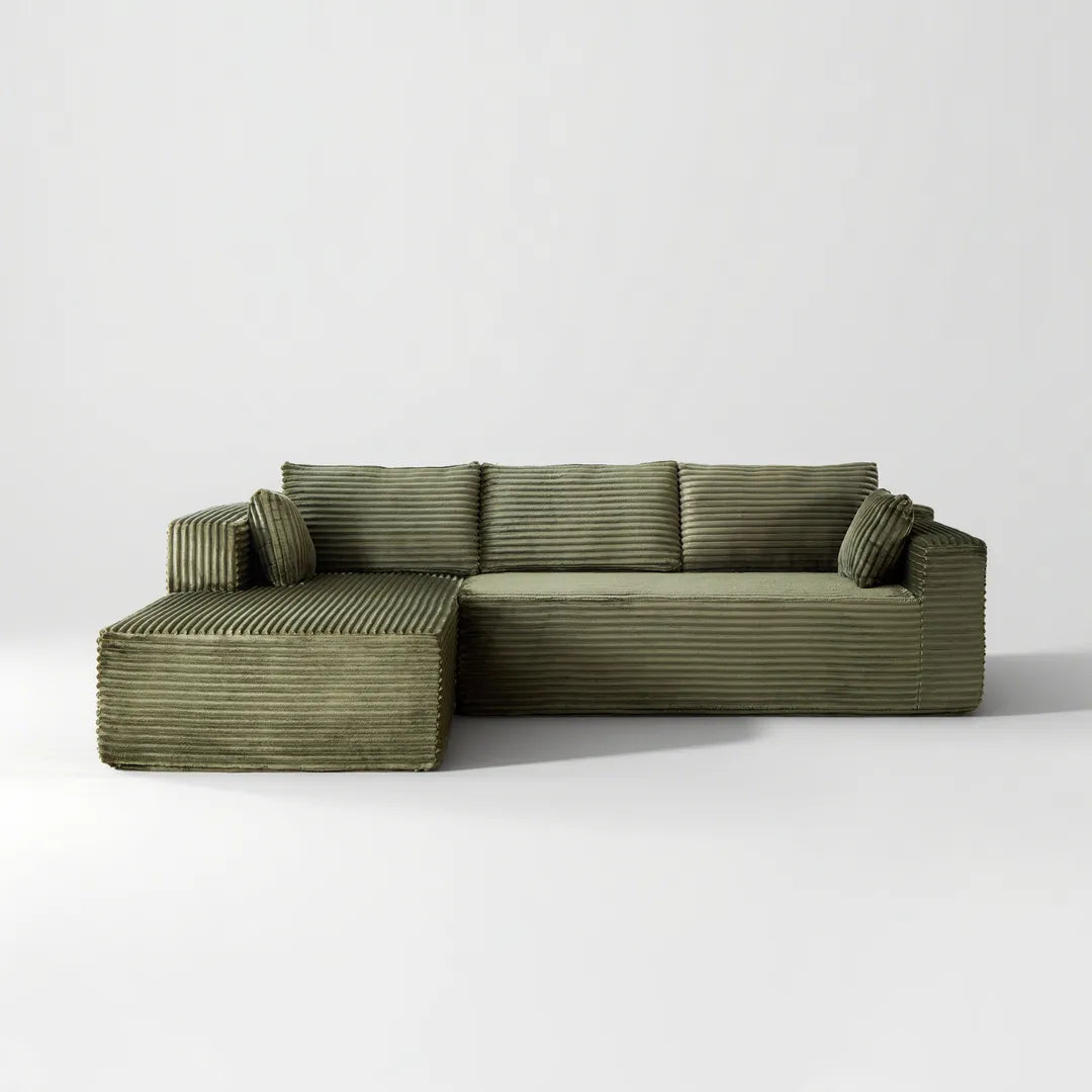 110" Modern L Shaped Cloud Couch