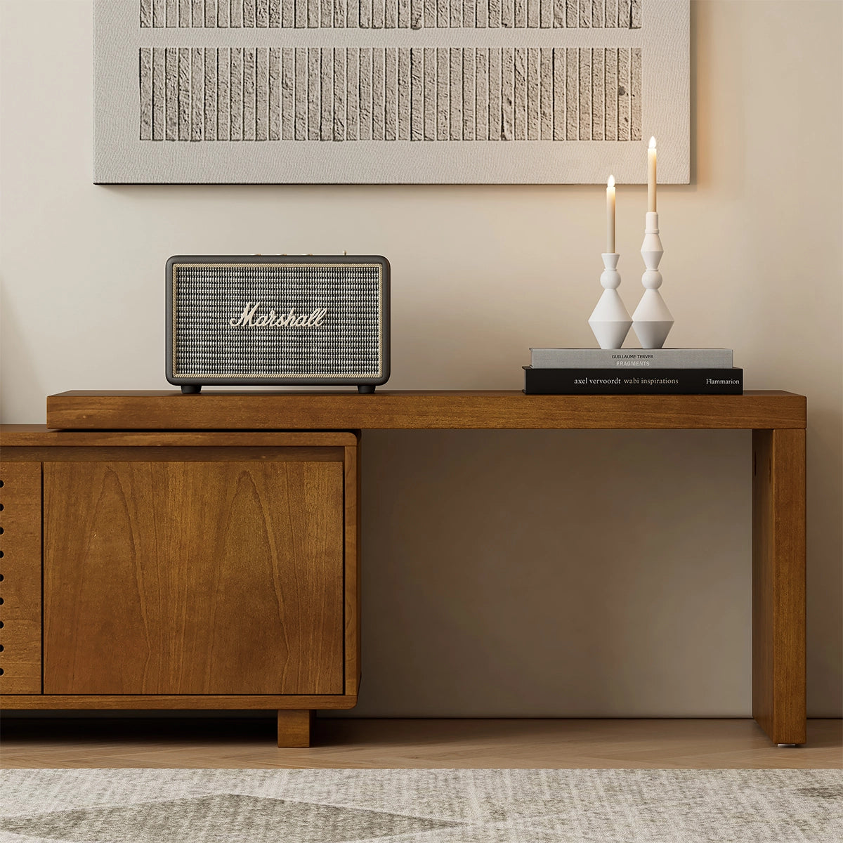 63" Mid-Century Modern Extendable TV Stand