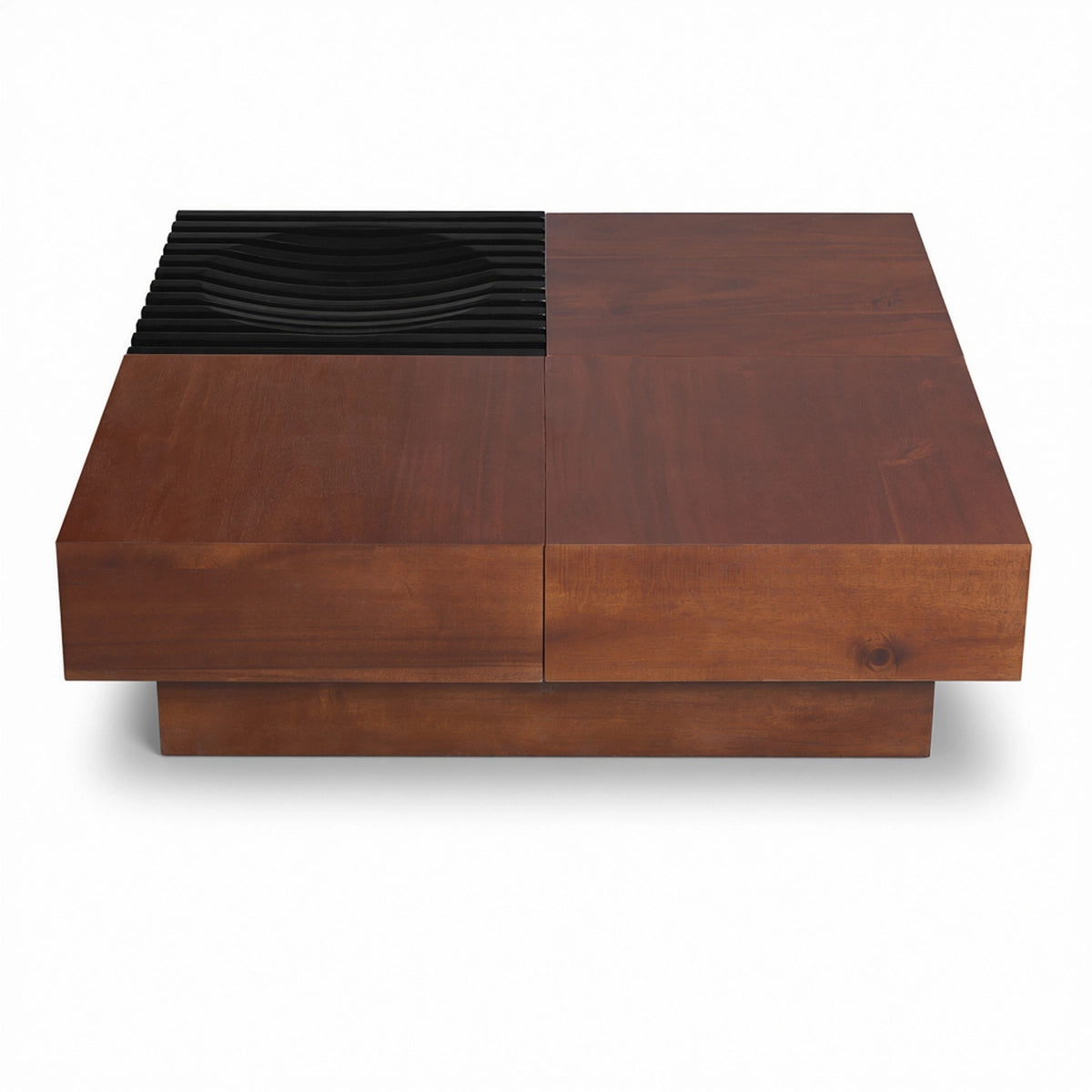 Mid-Century Square Wooden Coffee Table