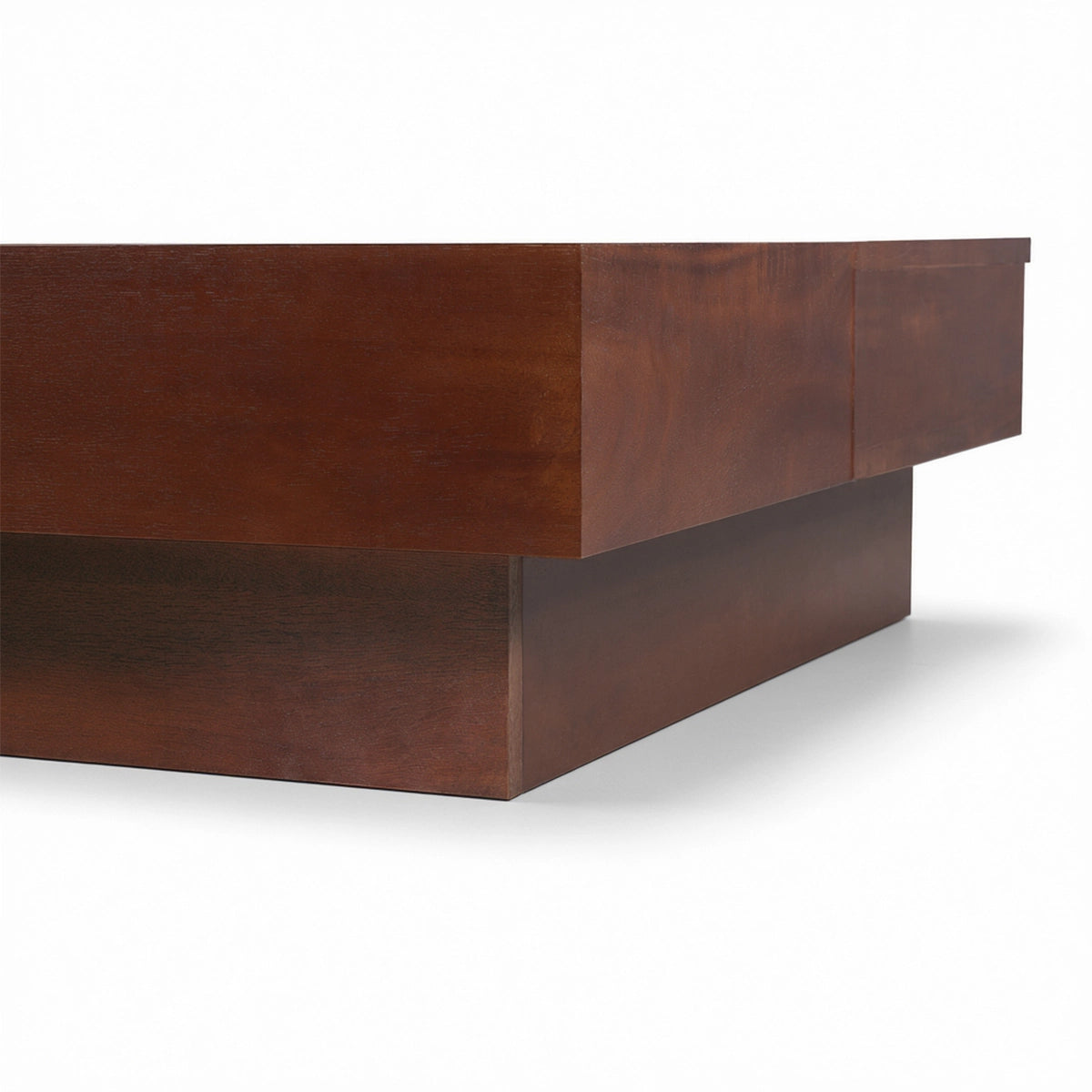 Mid-Century Square Wooden Coffee Table