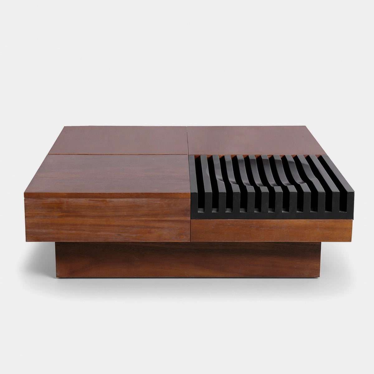 Mid-Century Square Wooden Coffee Table