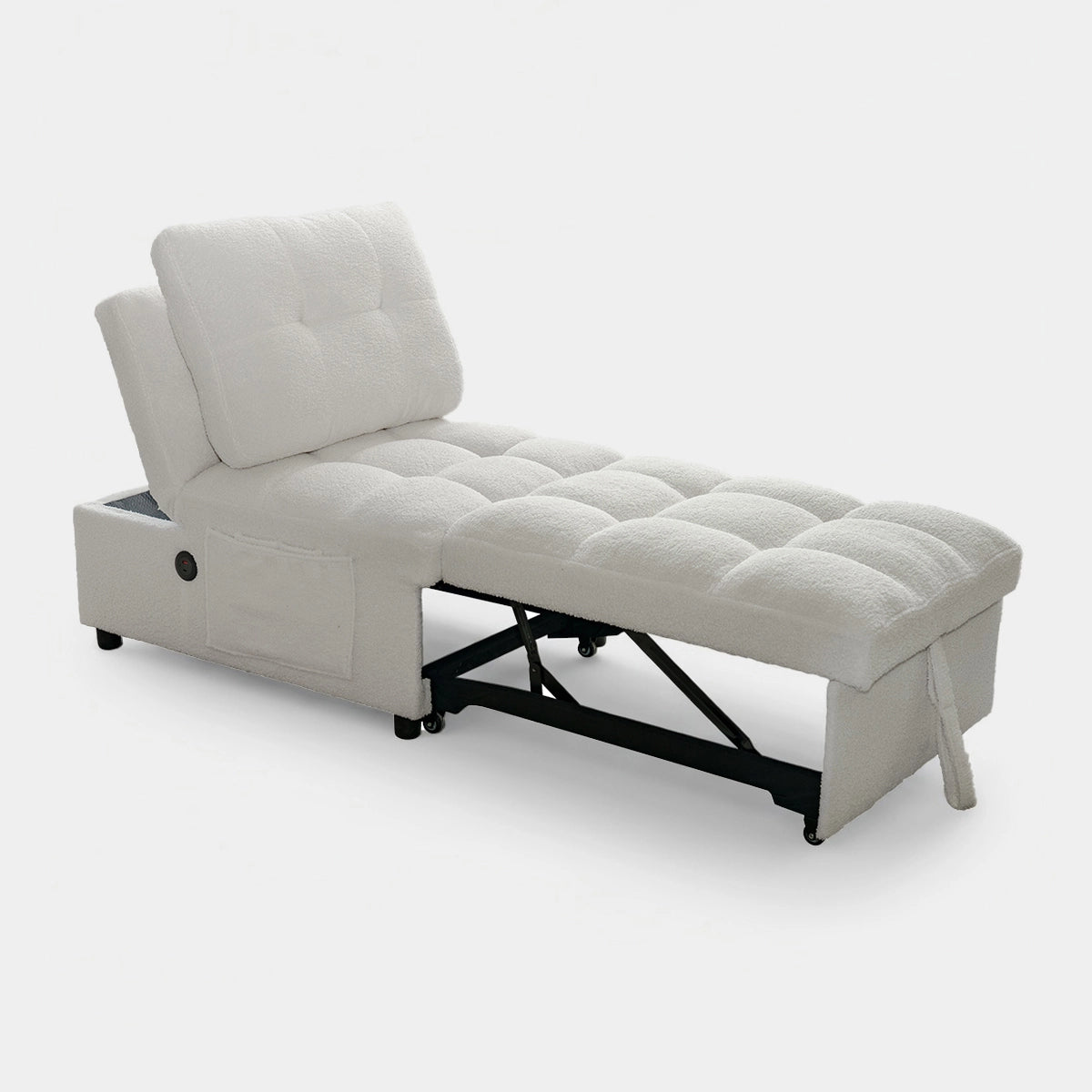 Single sofa bed without armrests