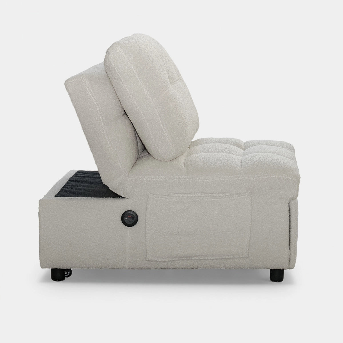 Single sofa bed without armrests