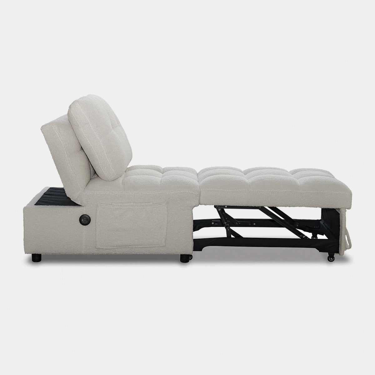 Single sofa bed without armrests