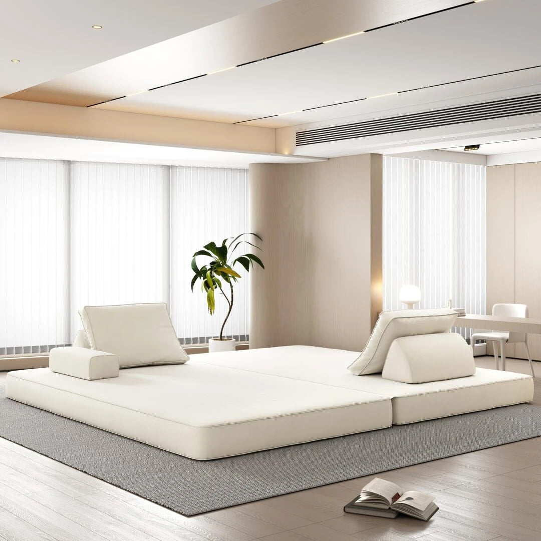 Oversize Floor Sofa Bed with Adjustable Backrests