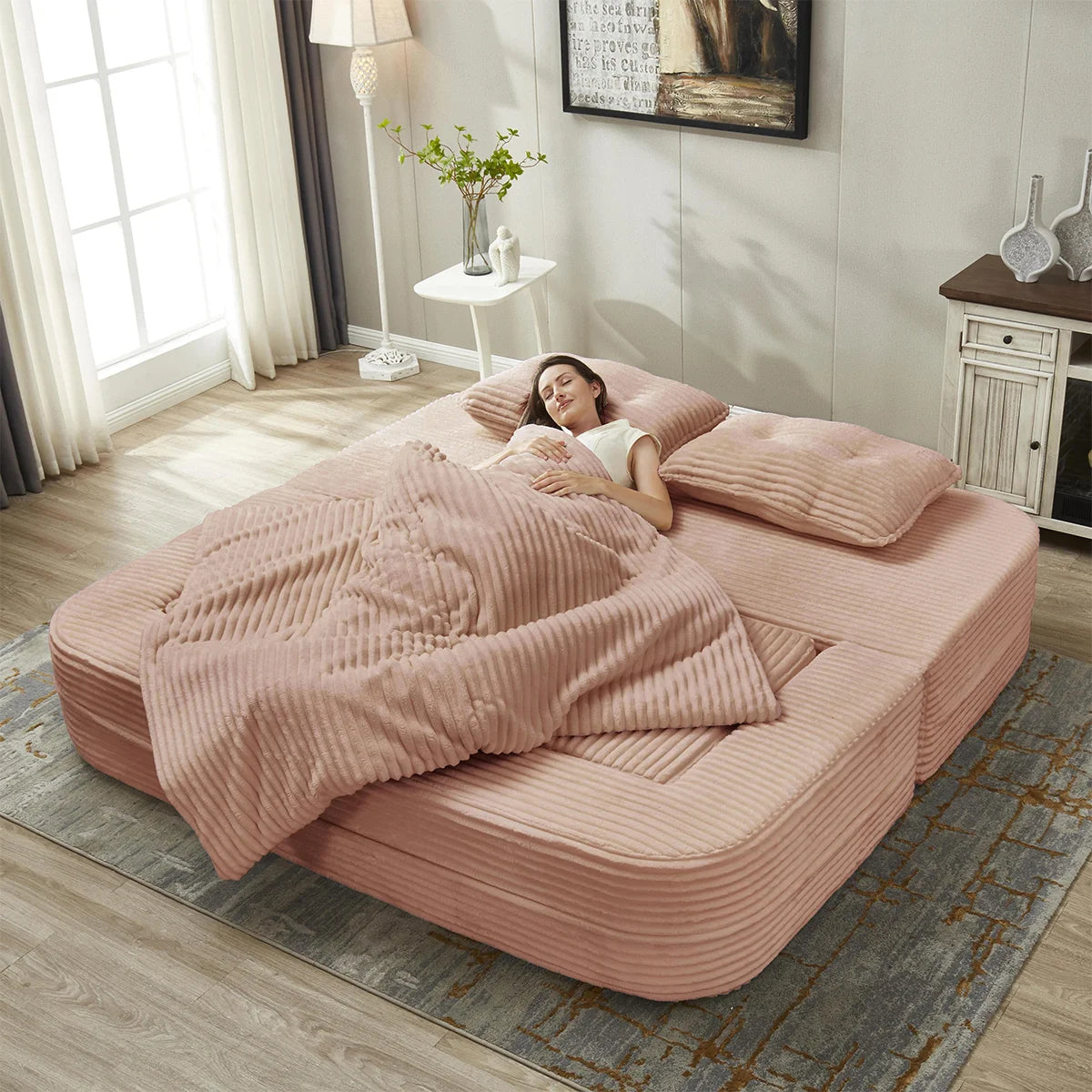 Sofa Bed with Chaise Lounge