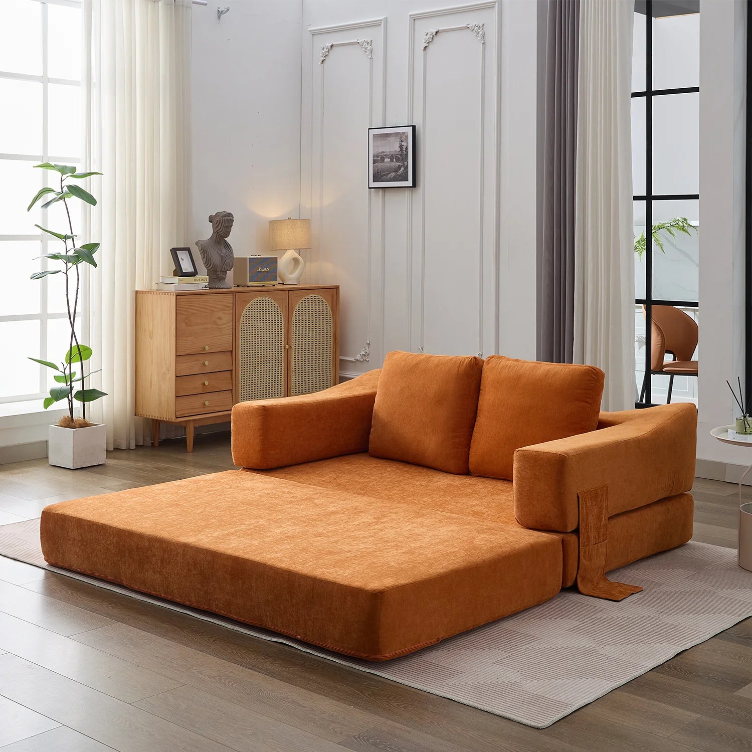 Modern space-saving sofa bed