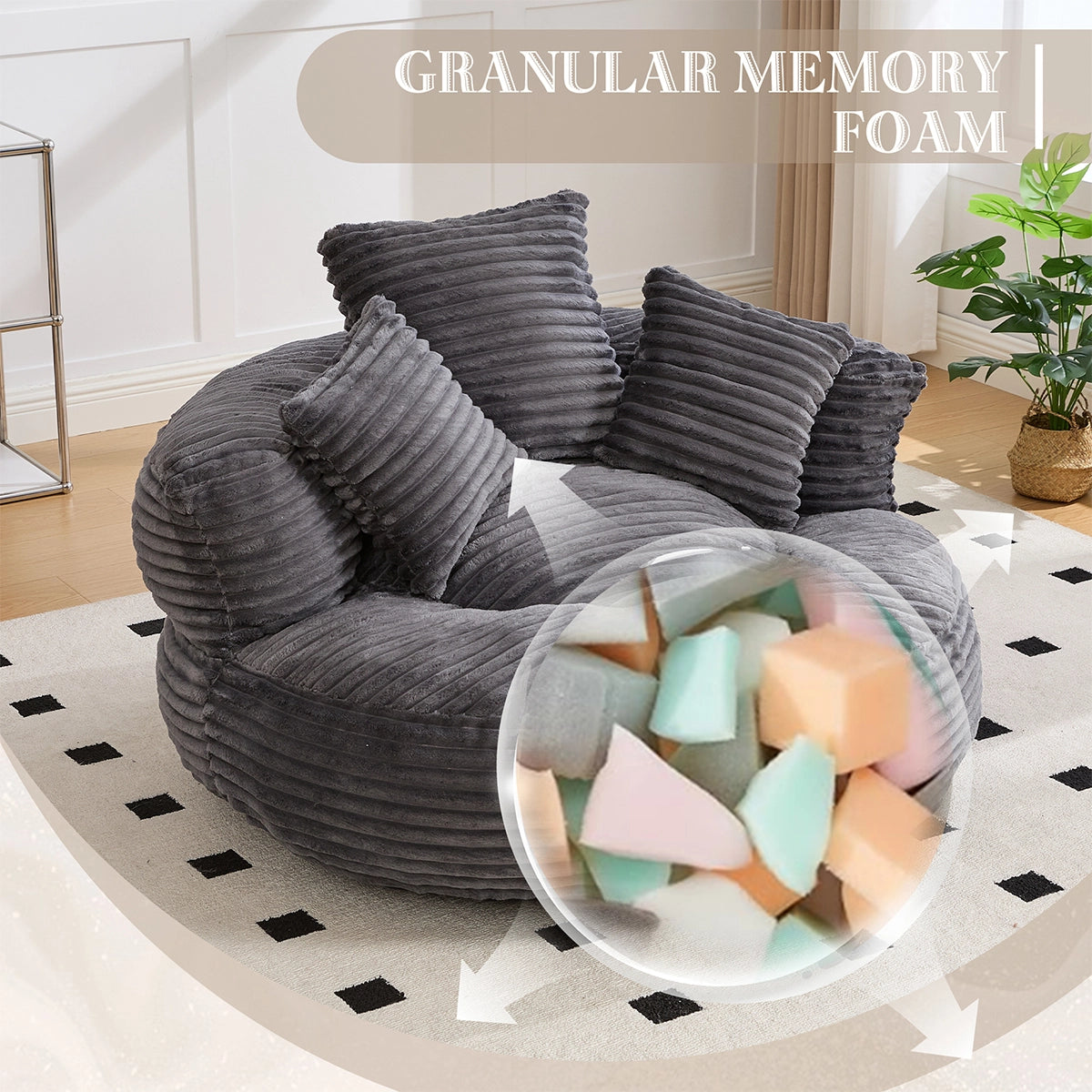 Lazy Round Bean Bag Chair Sofa
