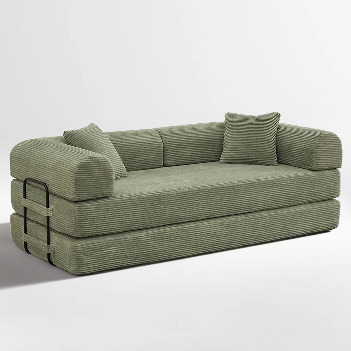 Sleeper Sofa Bed with Cylindrical Pillow