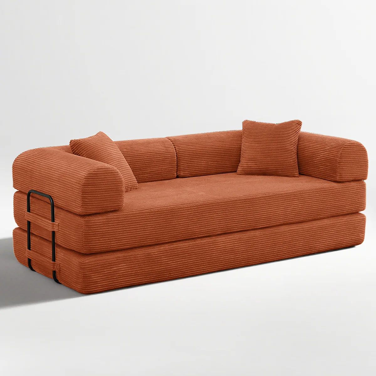 Sleeper Sofa Bed with Cylindrical Pillow