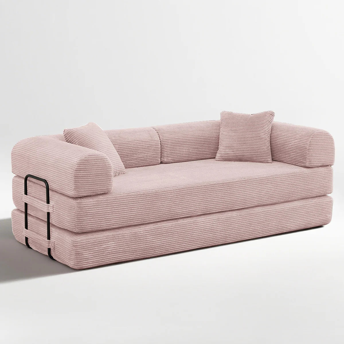 Sleeper Sofa Bed with Cylindrical Pillow