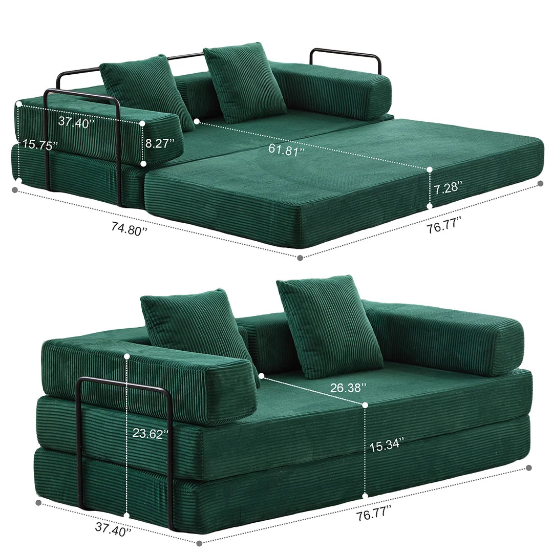 Compact loveseat sofa bed for apartments