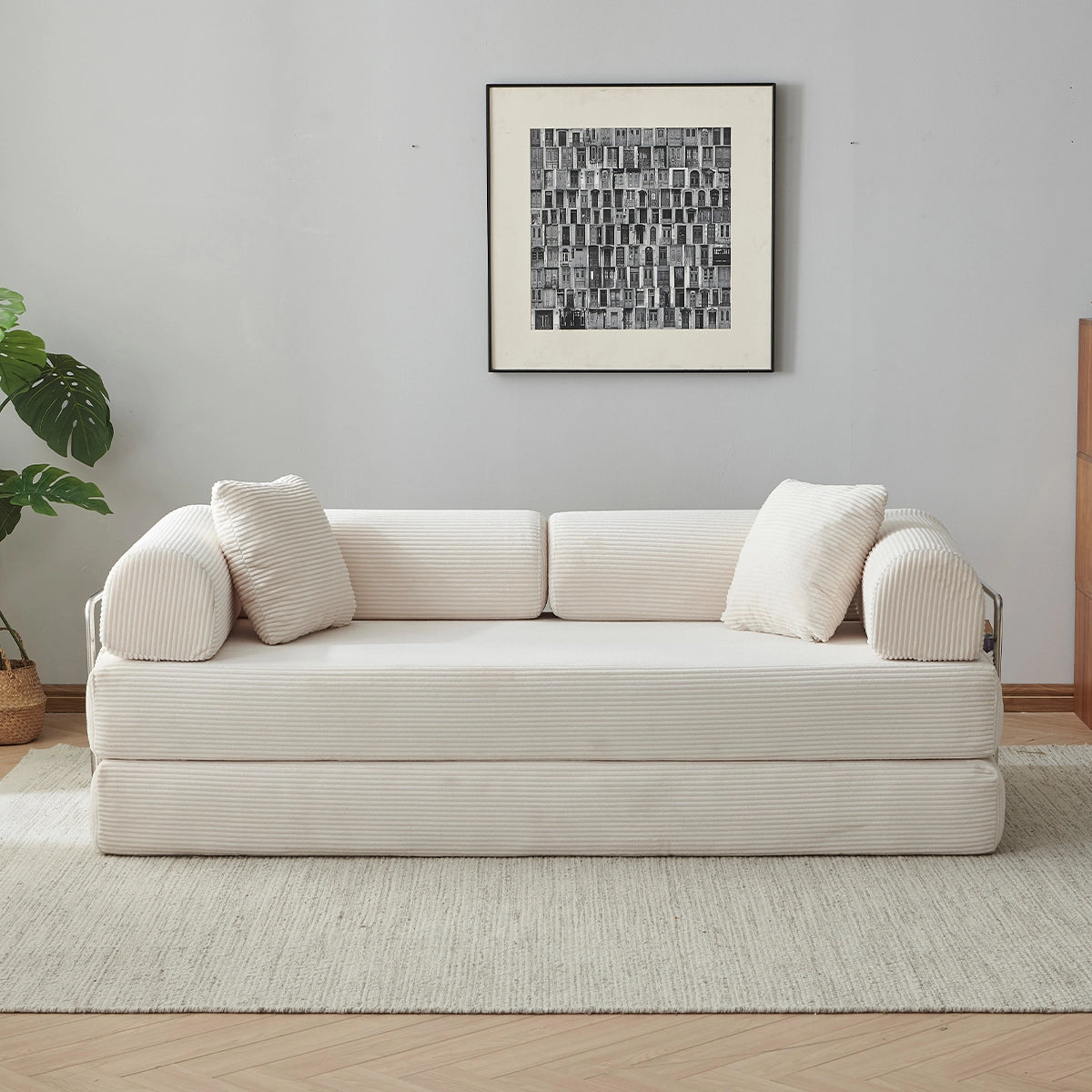 Sleeper Sofa Bed | With side pockets