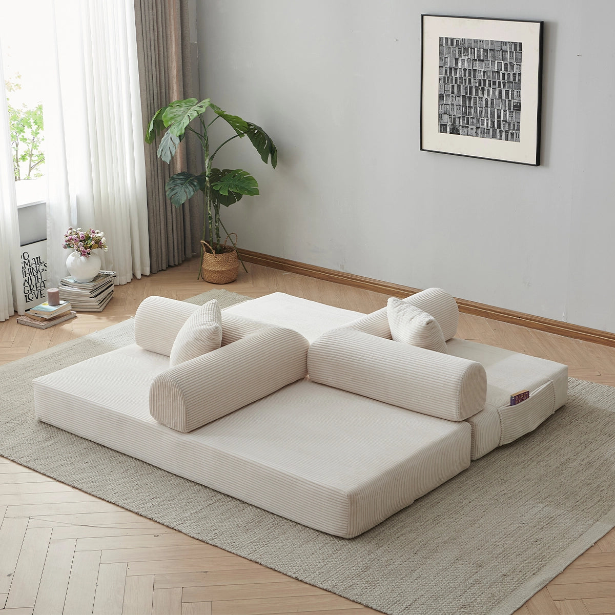 Sleeper Sofa Bed | With side pockets