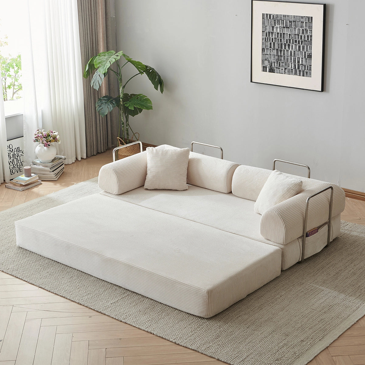 Sleeper Sofa Bed | With side pockets