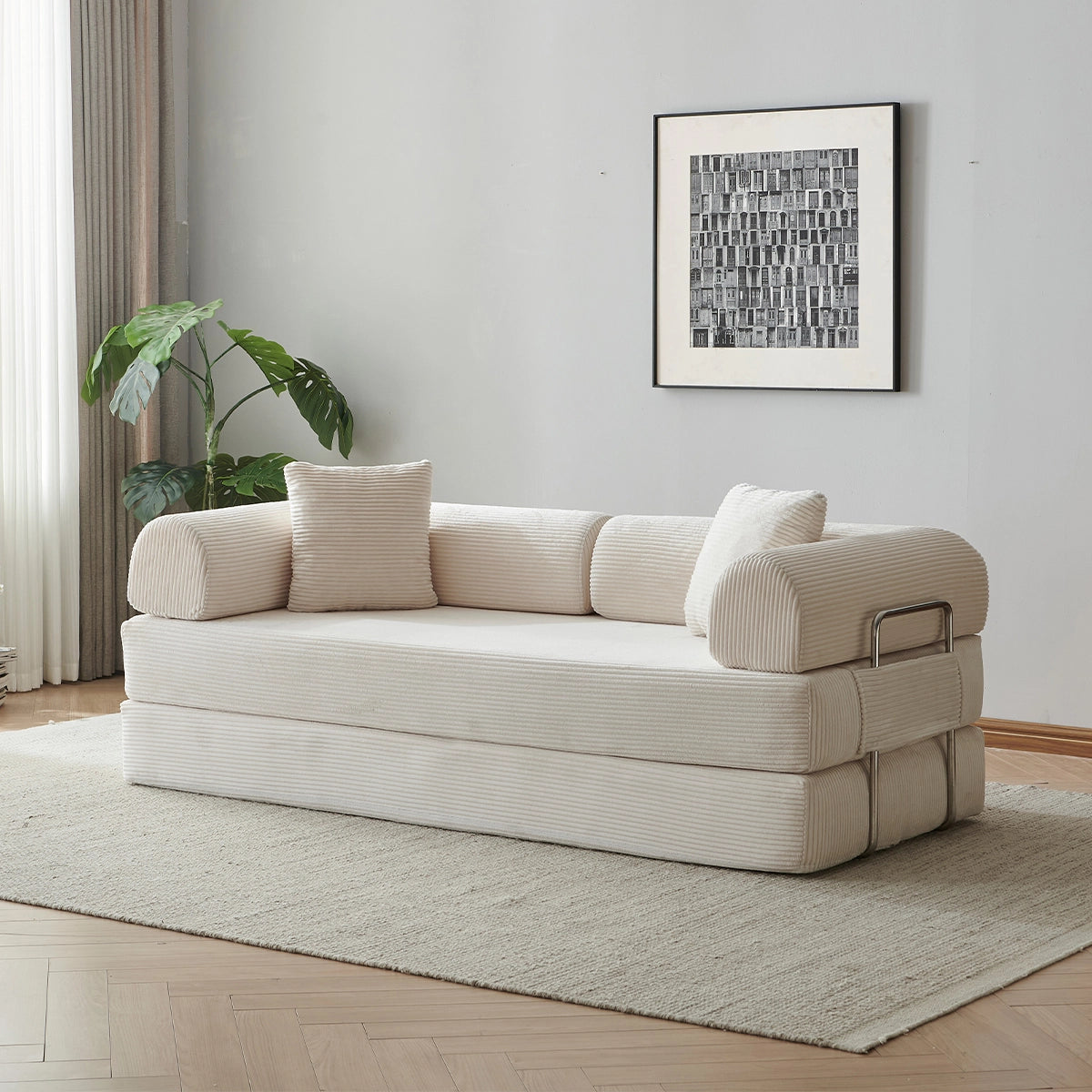 Sleeper Sofa Bed | With side pockets
