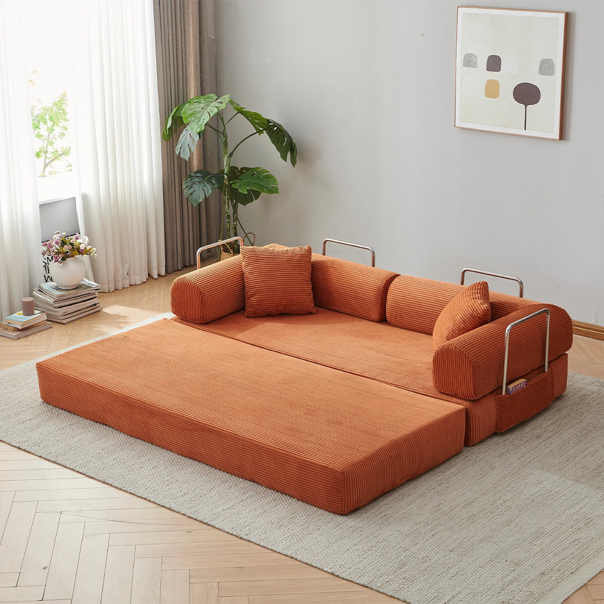 Sleeper Sofa Bed | With side pockets