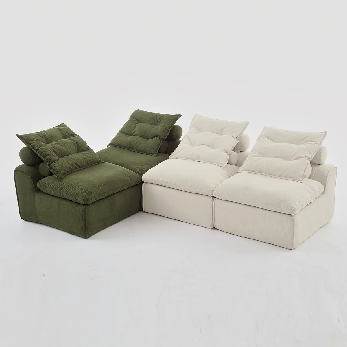 Beige + Green