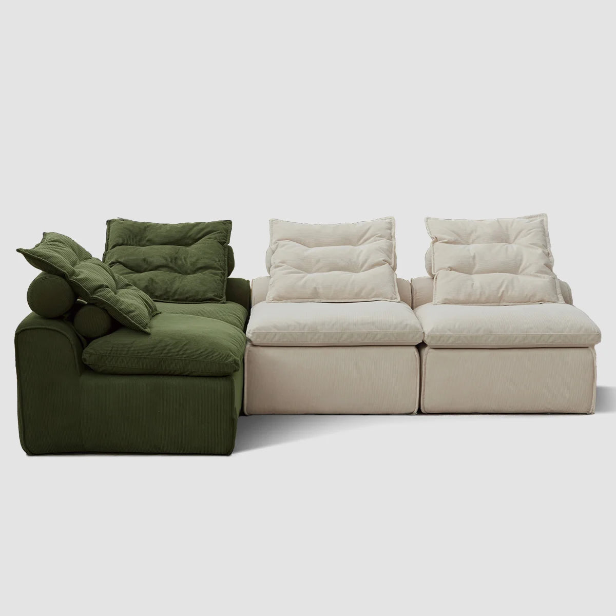 Beige + Green