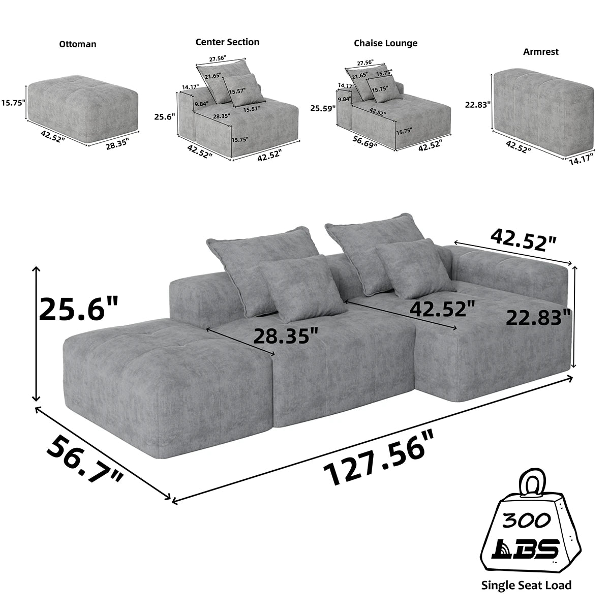 Modular Sectional Sofa Couch