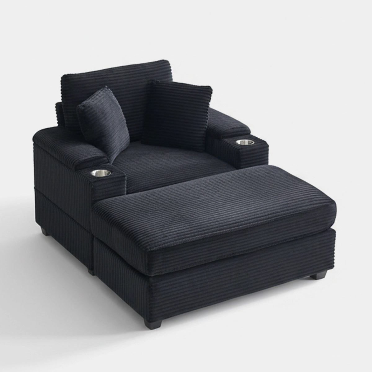 Oversized Chaise Chair Indoor with Ottoman