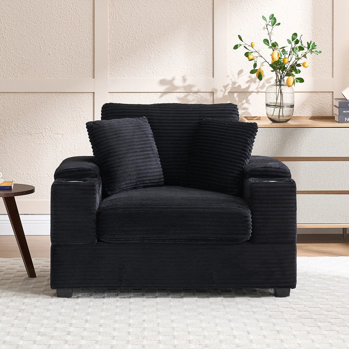 Oversized Chaise Chair Indoor with Ottoman
