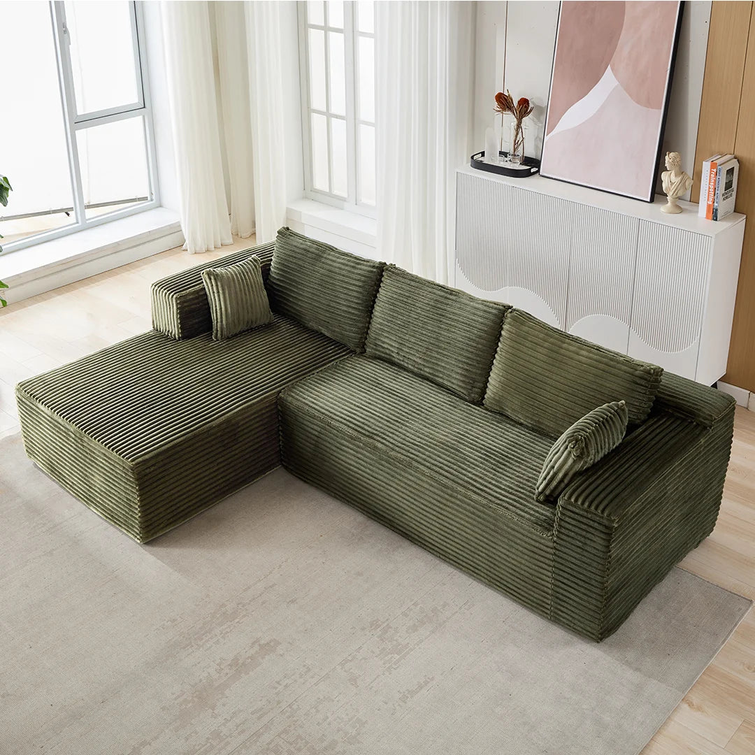 2-Piece No Assembly Required Upholstery Sofa