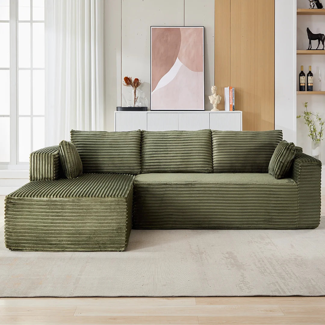 2-Piece No Assembly Required Upholstery Sofa