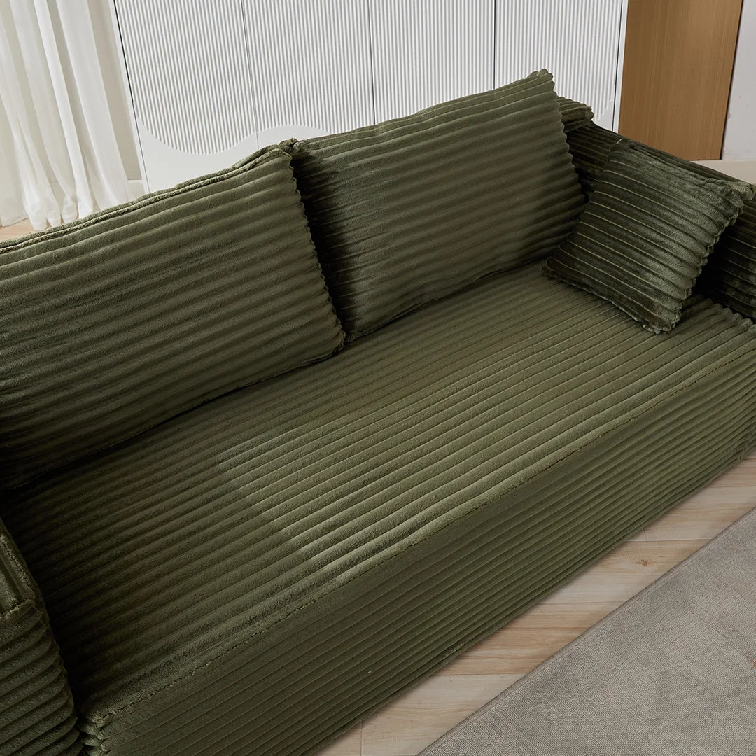 2-Piece No Assembly Required Upholstery Sofa