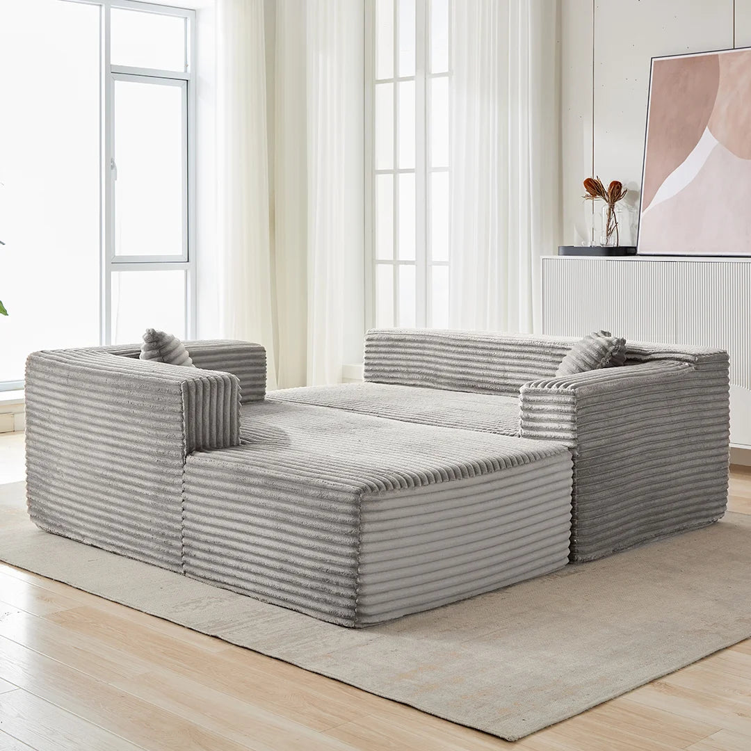 2-Piece No Assembly Required Upholstery Sofa