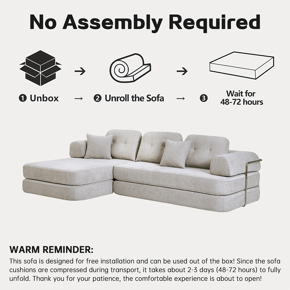 104" Boneless sofa