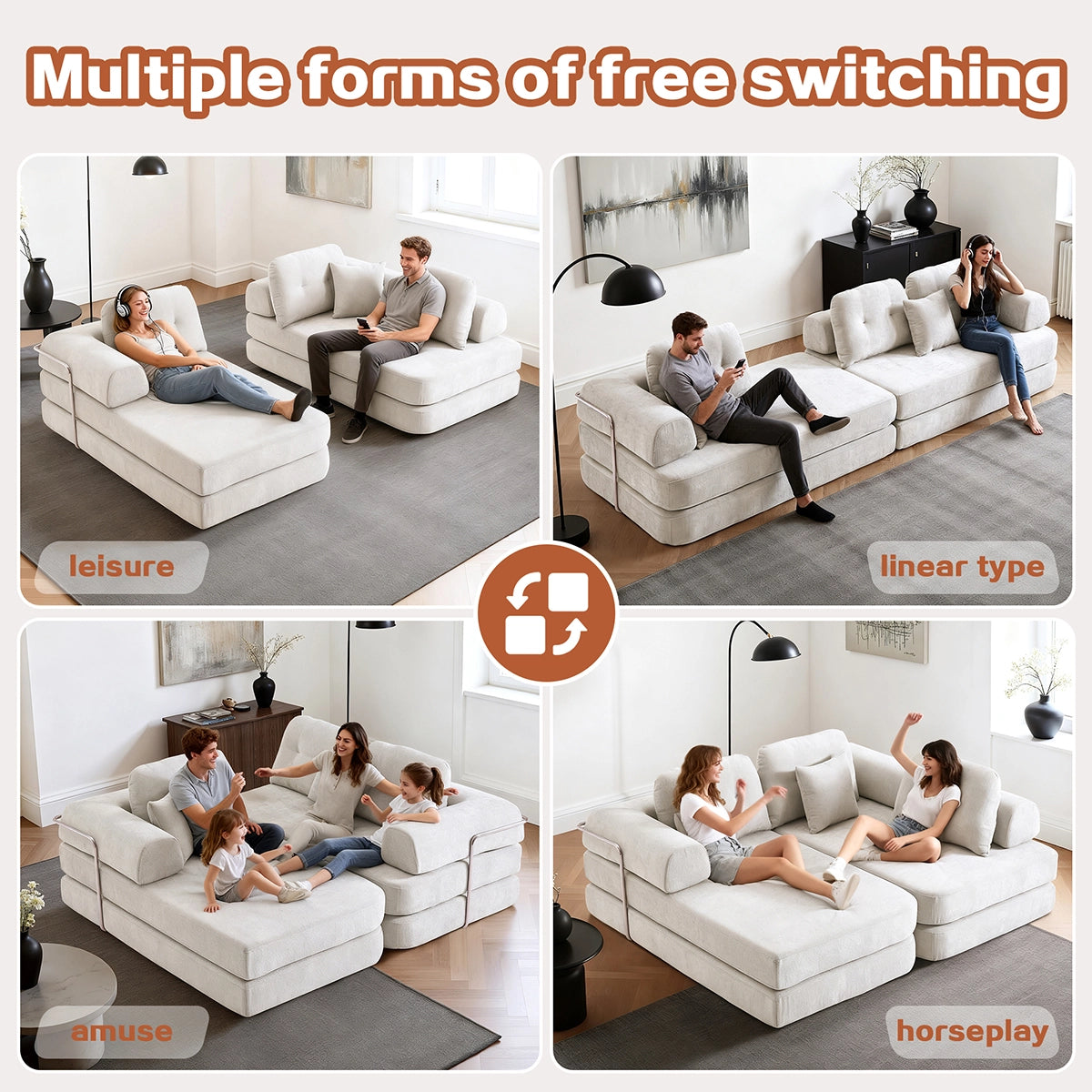 104" Boneless sofa