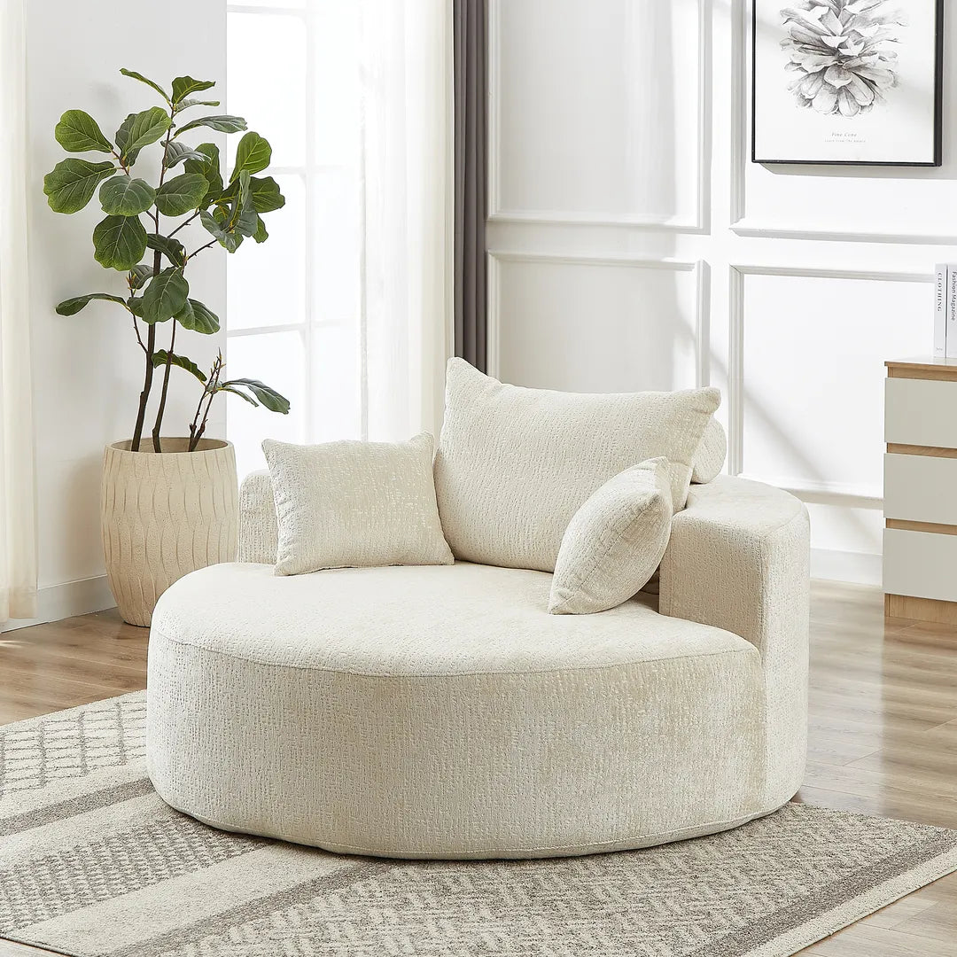 55" Oversized Round Chair Single Sofa