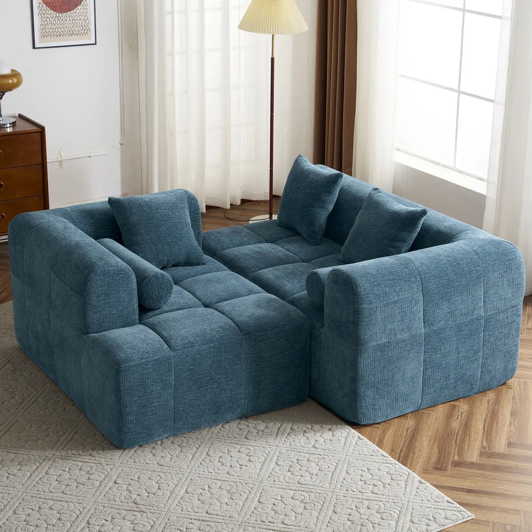 101.2" L-Shaped Modular Sectional Sofa Deep Seat