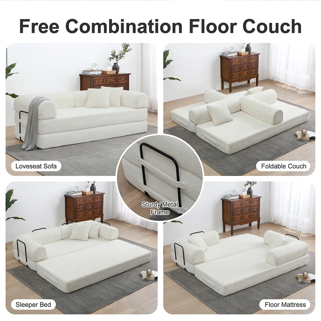 4-in-1 convertible pink sofa bed styles