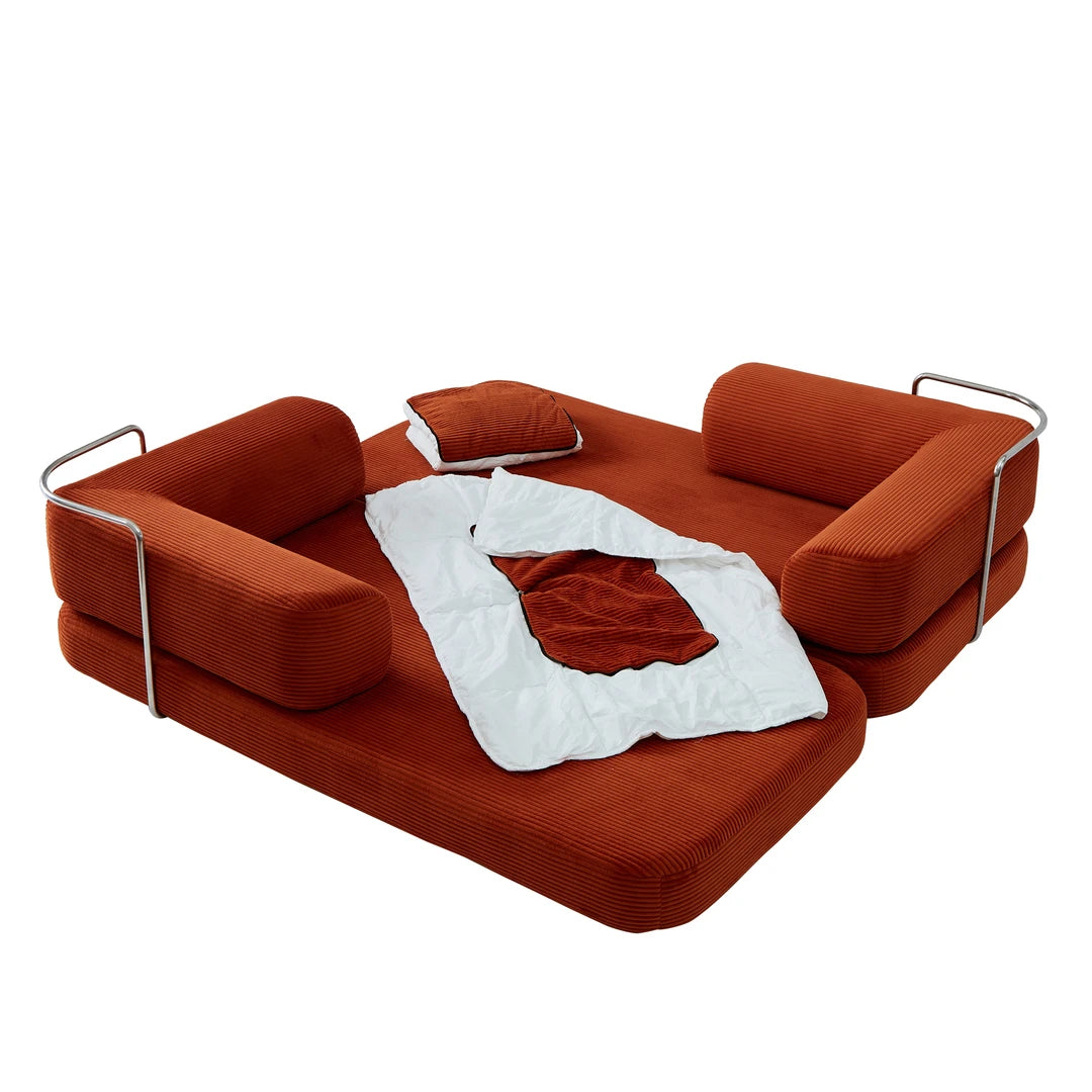 Convertible Sofa Bed with Blanket Pillow